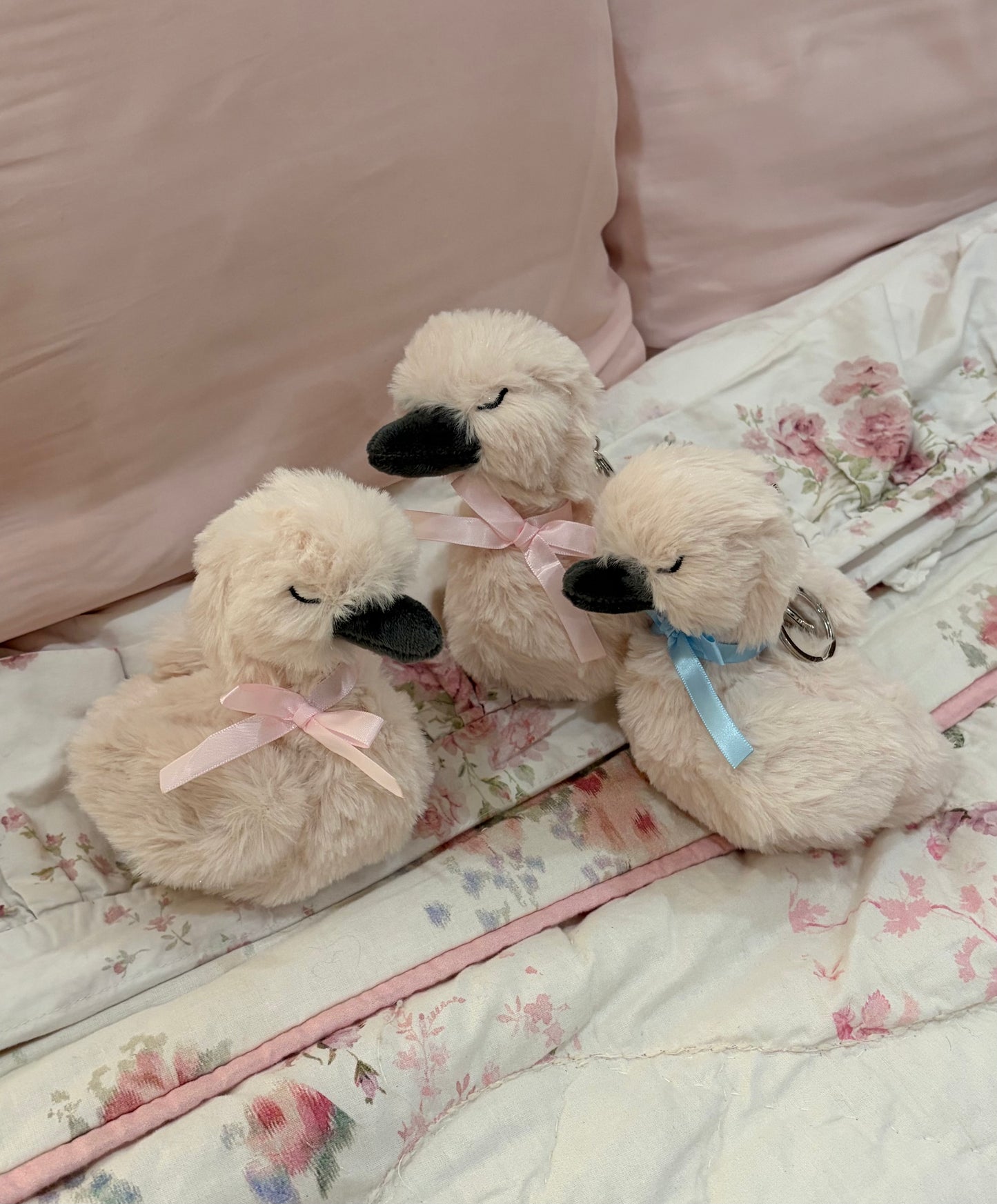 baby swan keychain