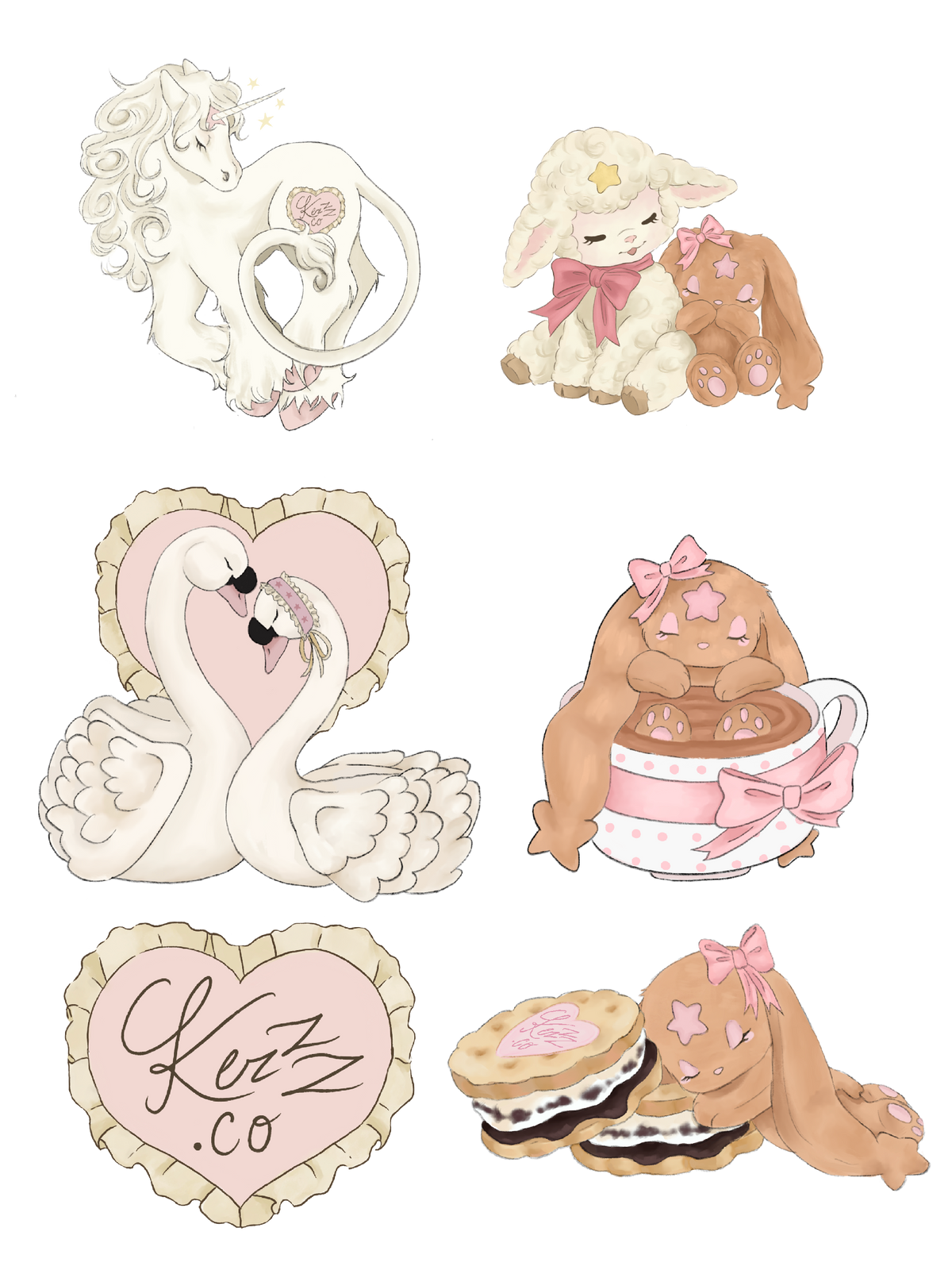bun-bun and her friends stickers